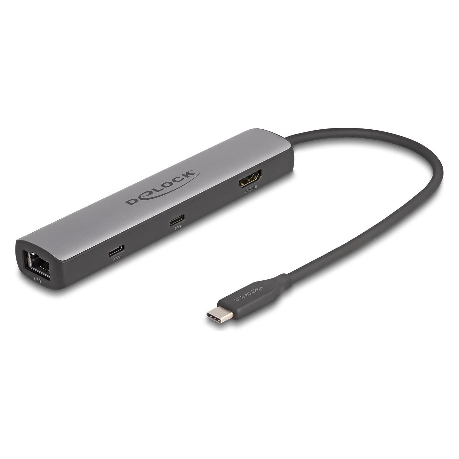 Delock USB 40 Gbps USB Type-C Dockingstation 8K (USB-C, 4 Ports) (87865)