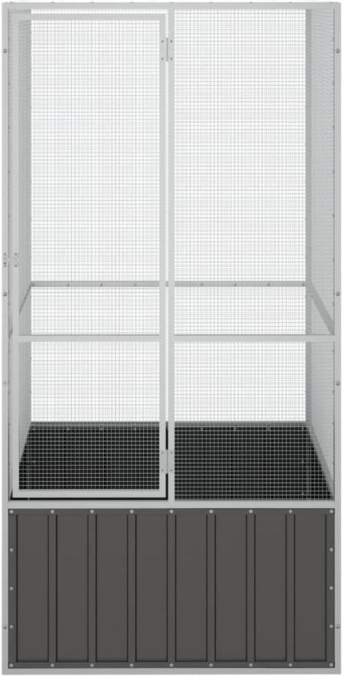 Archie & Oscar Bicester Bird Hutch Anthracite 211.5cm H x 111cm W x 107cm D.