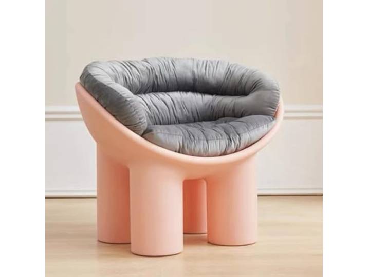 Elsaybro Kreativer Beinstuhl mit Pelz, vielseitig nutzbar als bequemer Hocker und Freizeitsofa, modernes Design für Wohnzimmer, Schlafzimmer und modische Heimdekoration
