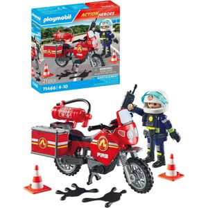 playmobil Spielset ACTION HEROES 71466, ab 4 Jahre, Feuerwehrmotorrad am Unfallort, 21 Teile