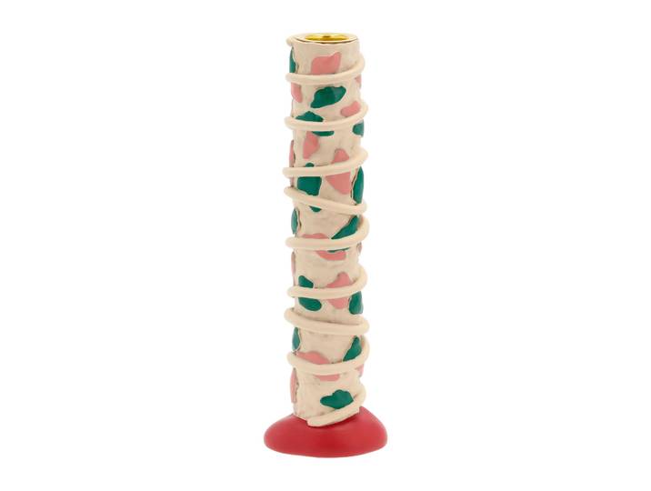 Villa Collection Bougeoir taches Styles 21 cm Pink-green