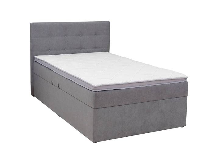 Boxspringbett Sulk 120 x 200cm Mischgewebe Grau/Grau