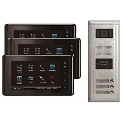 VIDEO TÜRSPRECHANLAGE DTRS3-ID mit RFID Türöffner und 3 Monitoren