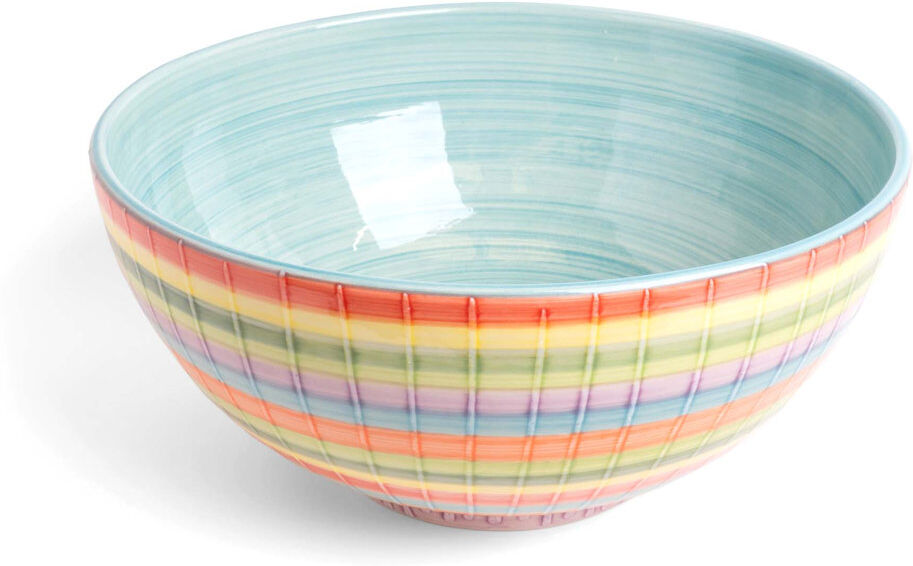 Beachcrest Home Chidsey Ceramic Deep Serving Bowl Purple;Orange;Yellow;Red;Green;Blue 31cm W