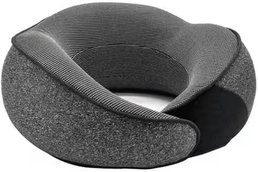 Inspire Essentials Memory Foam Travel Neck Pillow U Shaped Portable Car And Airplane Headrest Cushion dark Gray