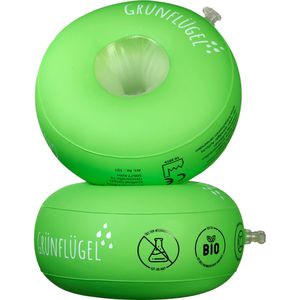 Grünflügel Schwimmflügel 1346, grün, 11 - 30 kg, PE-Schaumkern, aufblasbar, 8 Monate - 6 Jahre
