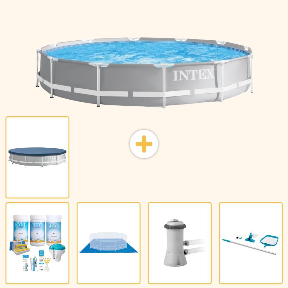 Prism Frame Pool Rund - 366x76 cm - 6-teilig S20521