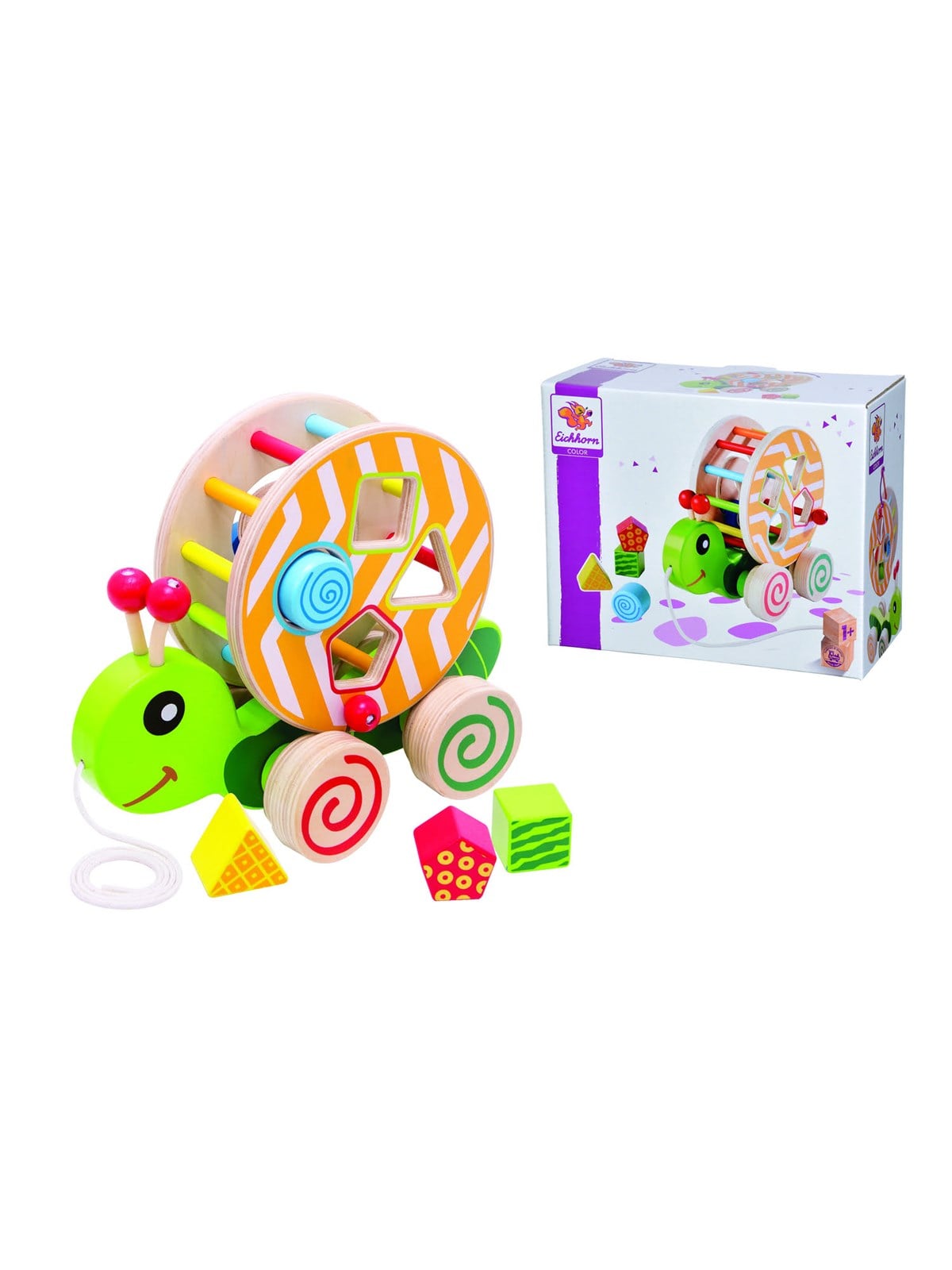 Eichhorn Color Pull-along Stacking Animal