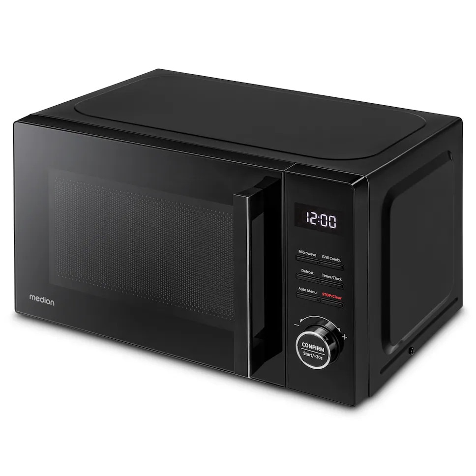 Medion MD 12021 2 in 1 Mikrowelle mit Grill 20L 800W/100W 5 Leistungsstufen, Timer