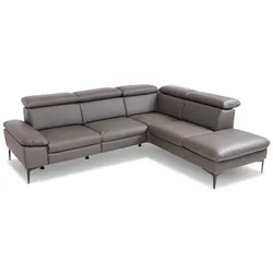 CASEDO Ecksofa Palma Leder Anthracite