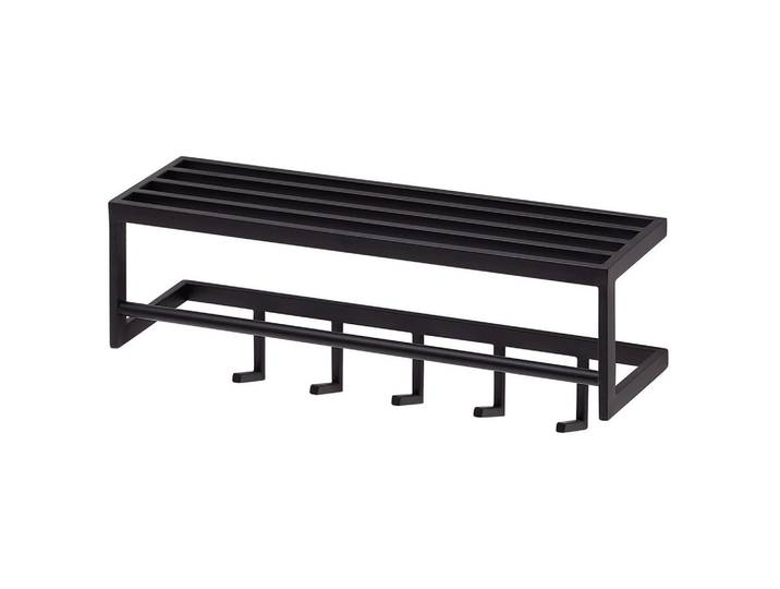 Mid.you Wandgarderobe, Schwarz, Metall, 70x20x20 cm, Hutablage, Kleiderstange, Garderobe, Garderobenpaneele, Wandgarderobe
