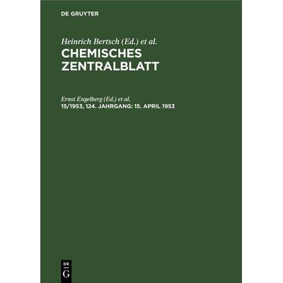 15. April 1953, Gebundene Ausgabe von , De Gruyter, 978-3-11-252161-8