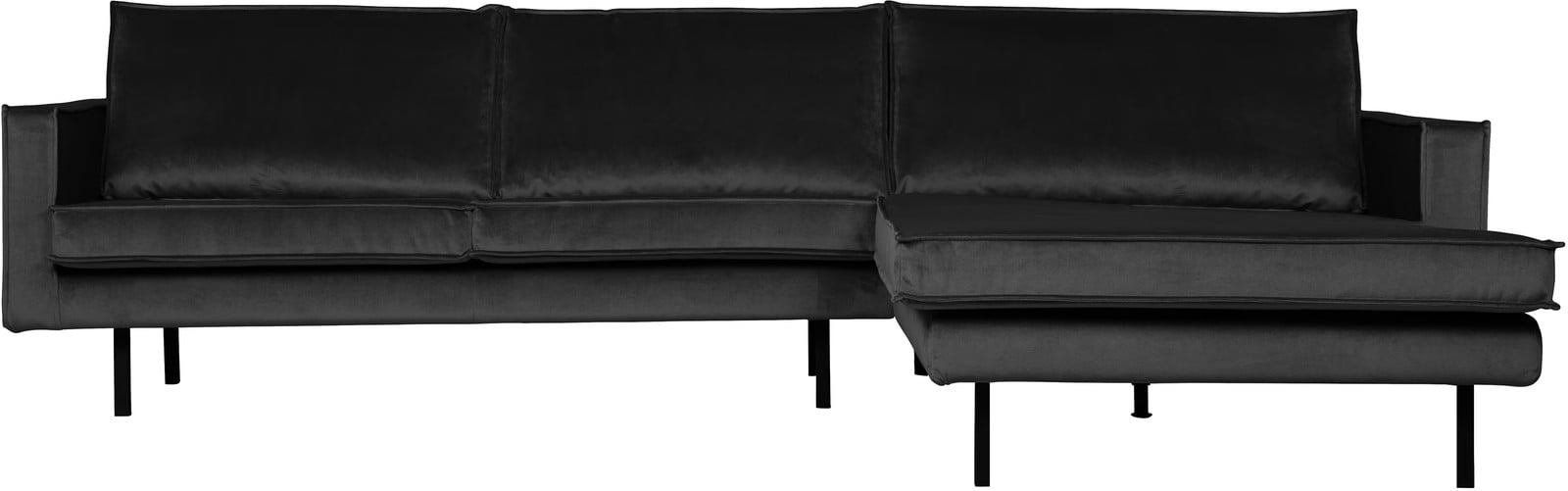 WOOOD Loungebank Rodeo Rechts Velvet Antraciet BePureHome