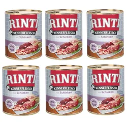 Rinti Kennerfleisch Schinken Nassfutter für Hunde - Schinken 6x800g