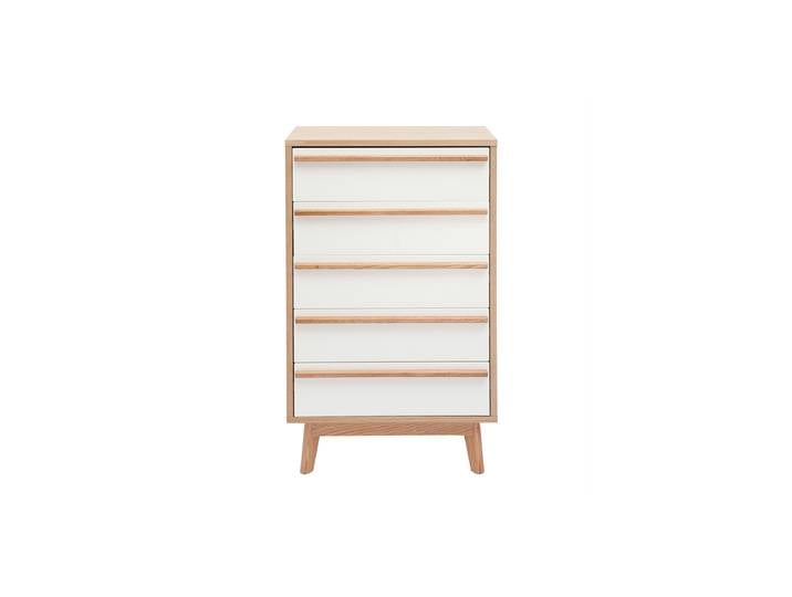 Commode chiffonnier - semainier scandinave 5 tiroirs L60 cm HELIA