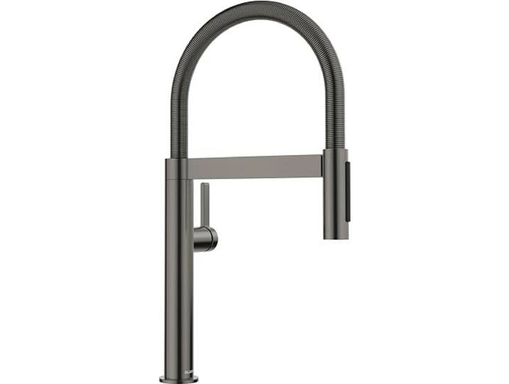 BLANCO CULINA-S II Mini Küchenarmatur Mit herausziehbarem Schlauch [8,1x24x44,8 cm] Wechsel von Klarstrahl in Brausestrahl Wasserqualität & wassersparend Hochdruck