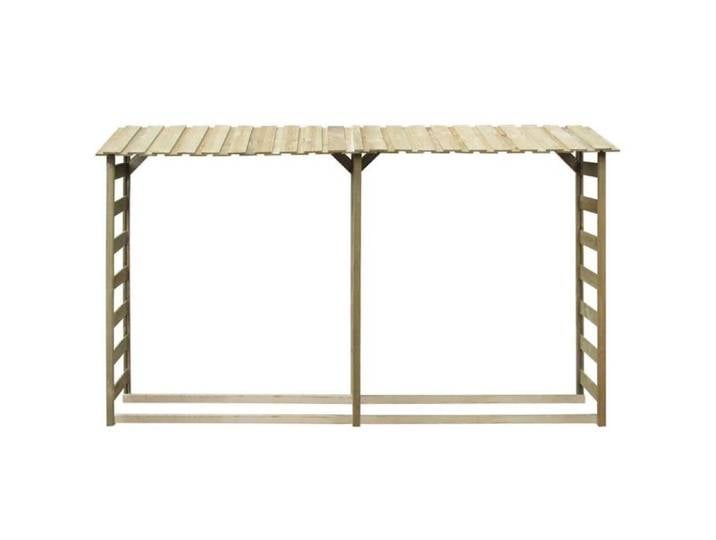 BONNE&11017 Double abri de stockage du bois 300 x 44 x 176 cm Pin imprégné (VIDAXL)