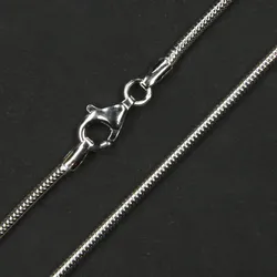 Drachensilber Rhodinierte Schlangenkette 1,6mm 925 Silber diverse Längen 40cm - Silber