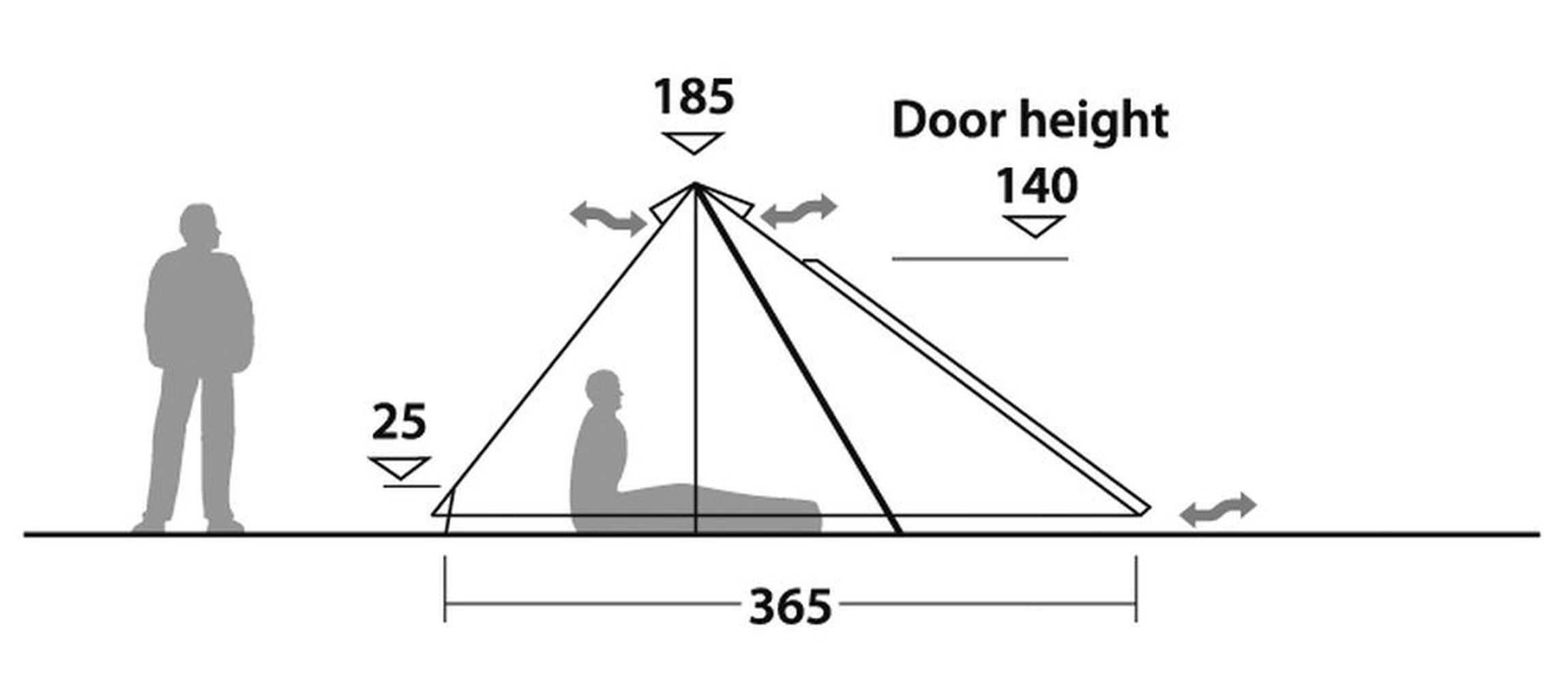 Robens Fairbanks, Camping, Pyramidenzelt, 4 Person(en), Bodenwischlappen, 9,6 kg, Khaki
