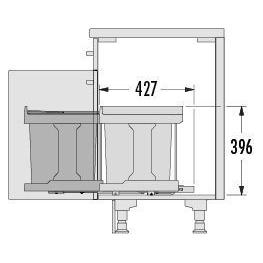 Hailo Einbau-Abfallsammler (20 l) (601525)