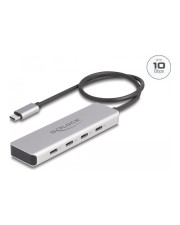 Delock USB 10 Gbps Type-C Hub mit 4 x Buchse 35 cm Kabel Digital/Daten 0,35 m (64231)