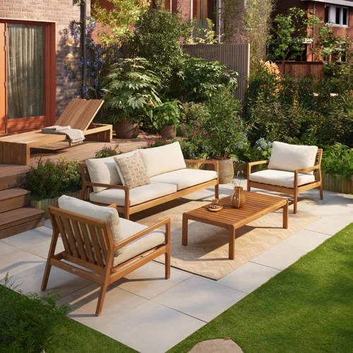 Studio LIVIT Brava teak loungeset met afneembare hoezen