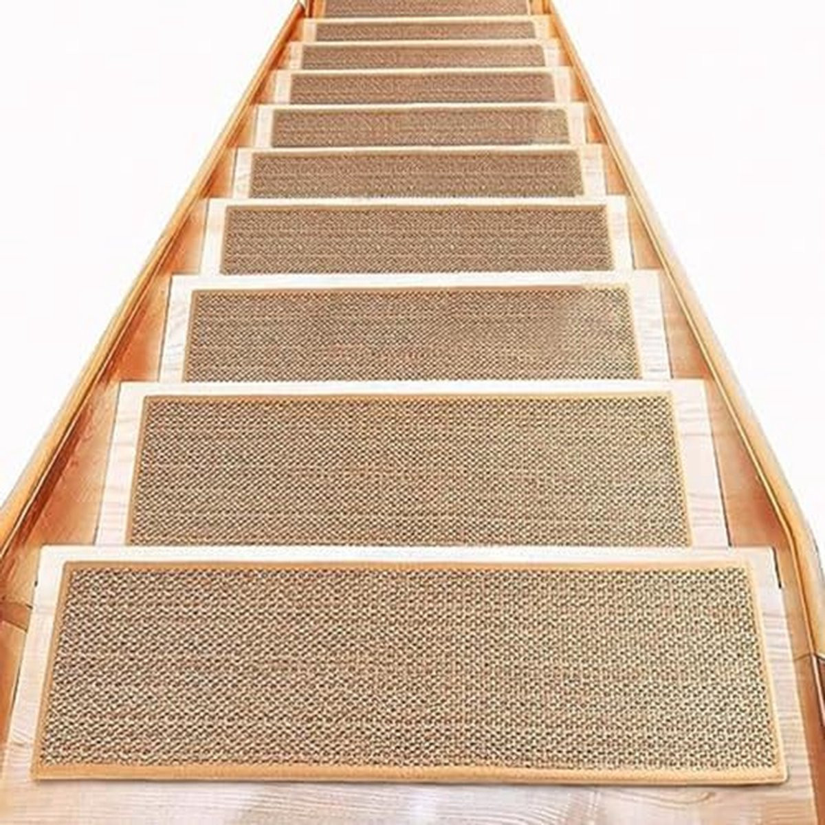 Set van 5 zelfklevende antislip traptreden in grijs