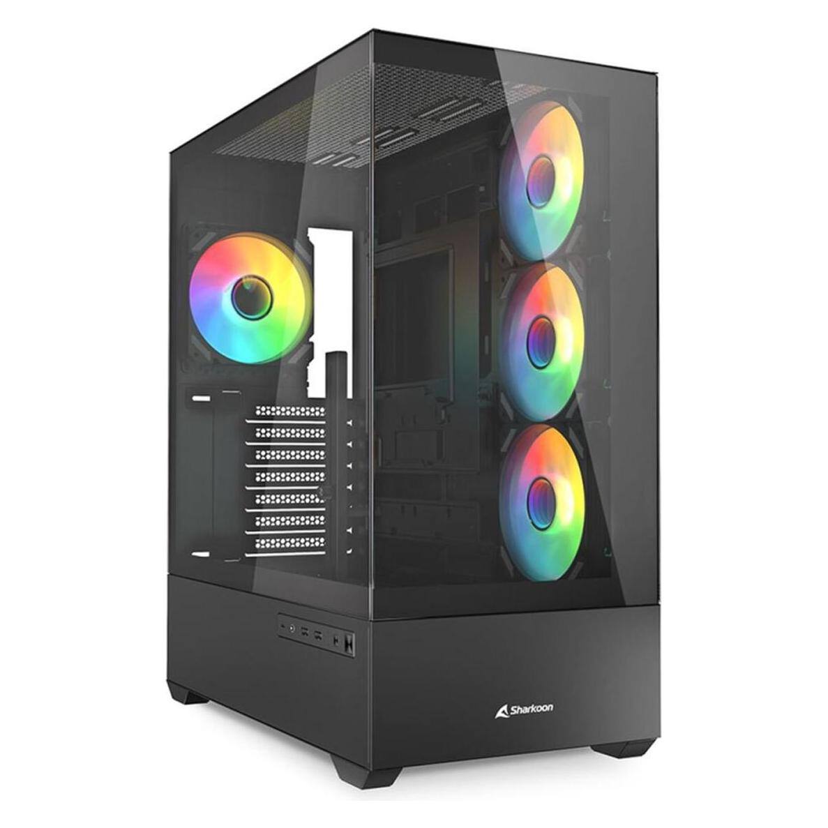 Sharkoon AK6 RGB Black ATX (schwarz) (ATX, mATX, Mini-ATX) (4044951041695)
