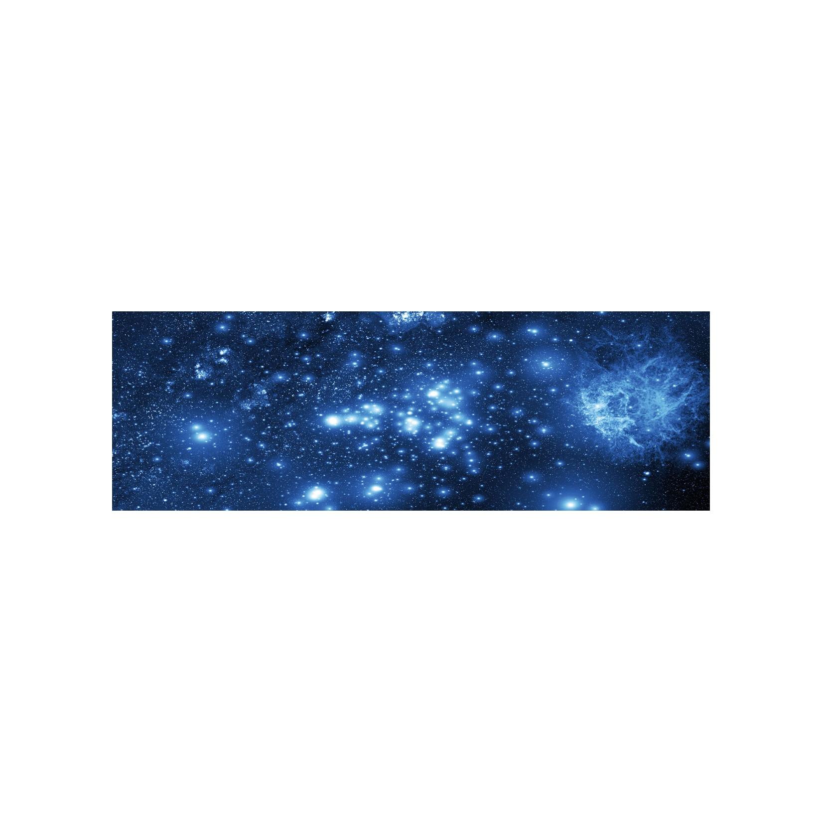 LED-Bild, Leinwandbild Wandbild Leuchtbild, Timer MVG-zertifiziert ~ 120x40cm Sternenhimmel