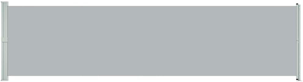 Dakota Fields 600cm W x 8cm D Fabric Cover Retractable Side Awning Grey 160cm H x 600cm W