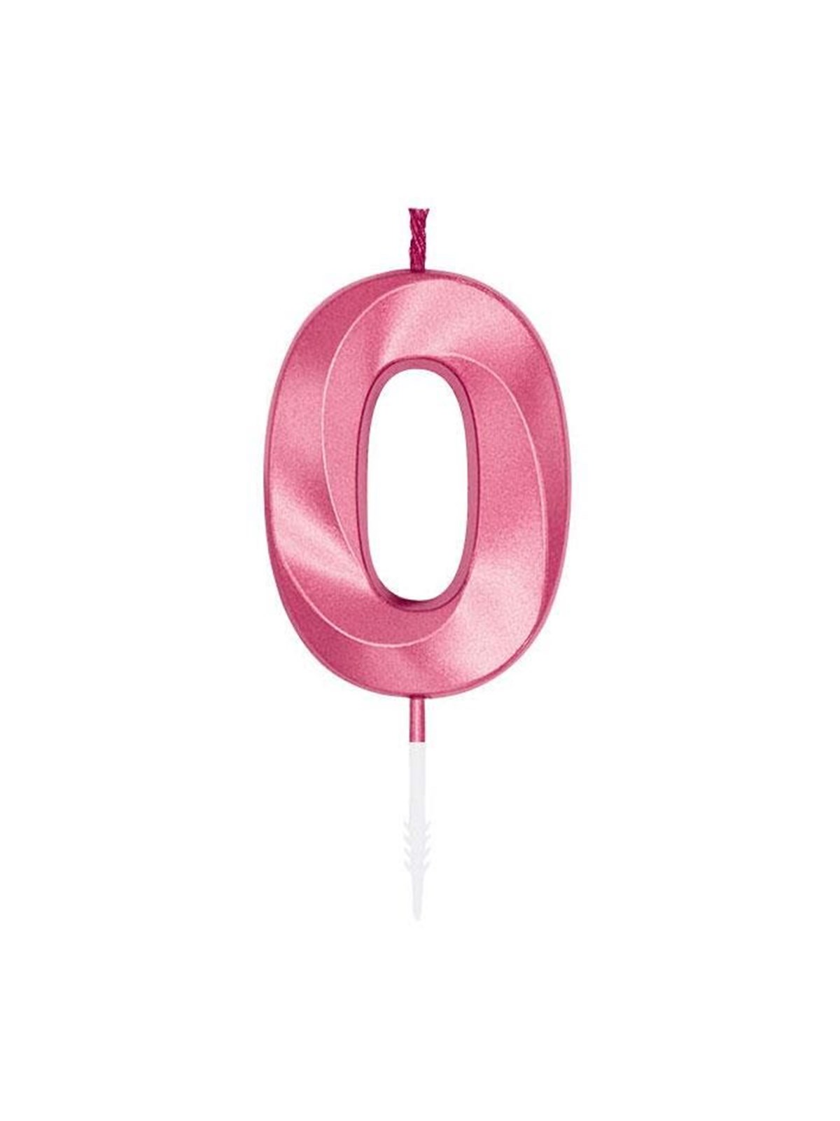 Globos Cake Candle 6cm Metallic Light Pink no. 0