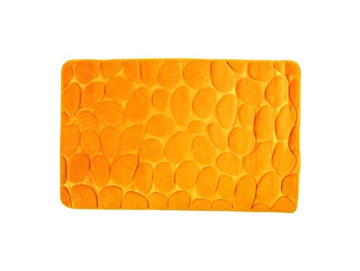 MSV - Mikrofaser-Badematte „Pebble“ - Saugfähig und rutschfest - 50 x 80 cm - Safran - Maschinenwaschbar - Schnelltrocknend - Optimaler Komfort für Ihr Badezimmer