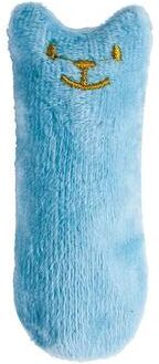 Inspired Living Catnip Chew Plush Toy For Playful Cats small Blue
