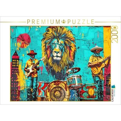 CALVENDO Puzzle Musiker im Pop-Art-Stil | 2000 Teile Lege-Größe 90x67cm Foto-Puzzle für glückliche Stunden
