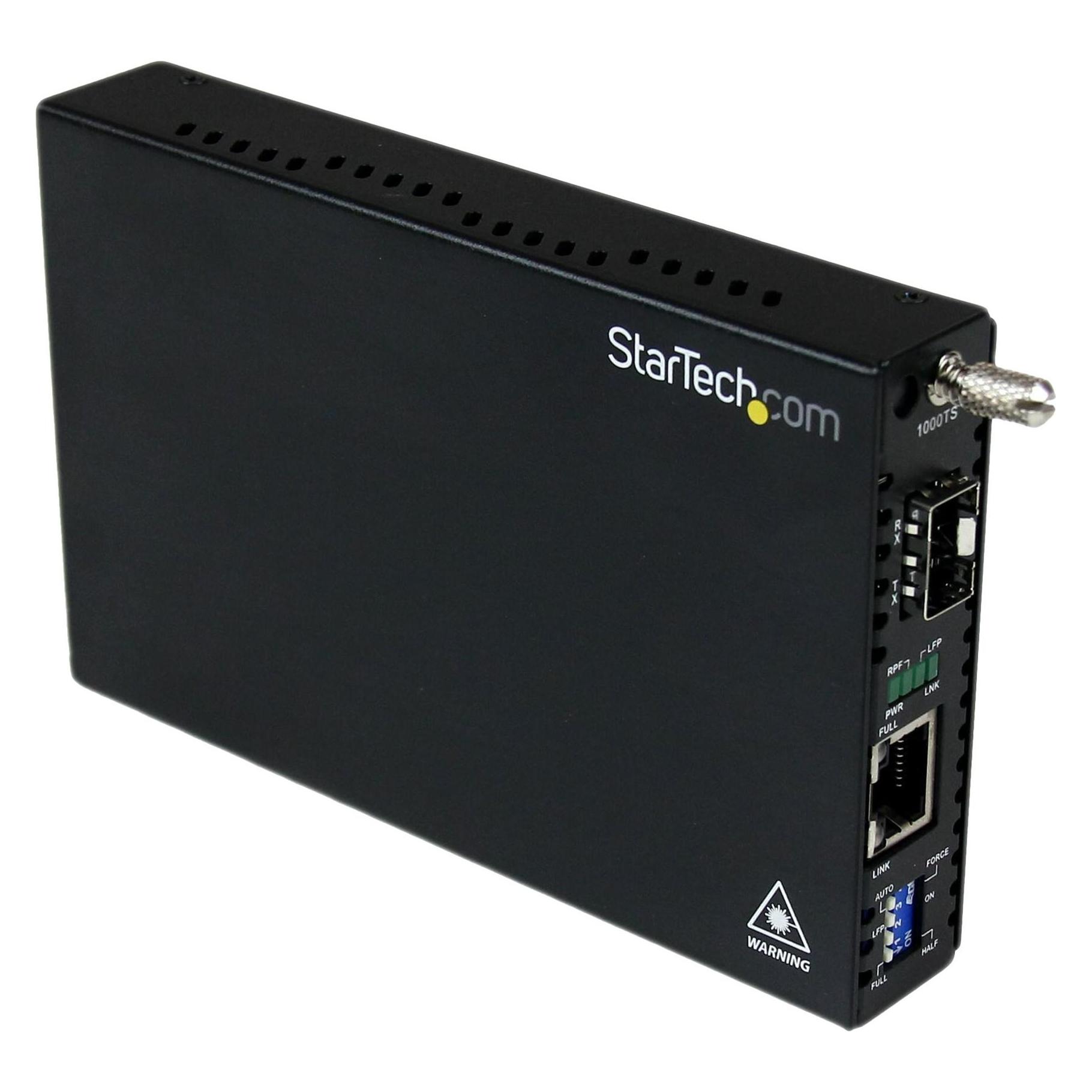 StarTech Gigabit Ethernet LWL / Glasfaser Medienkonverter mit SFP - 1000 Mbit/s Multimode Gigabit Etherne... (ET91000SFP2)