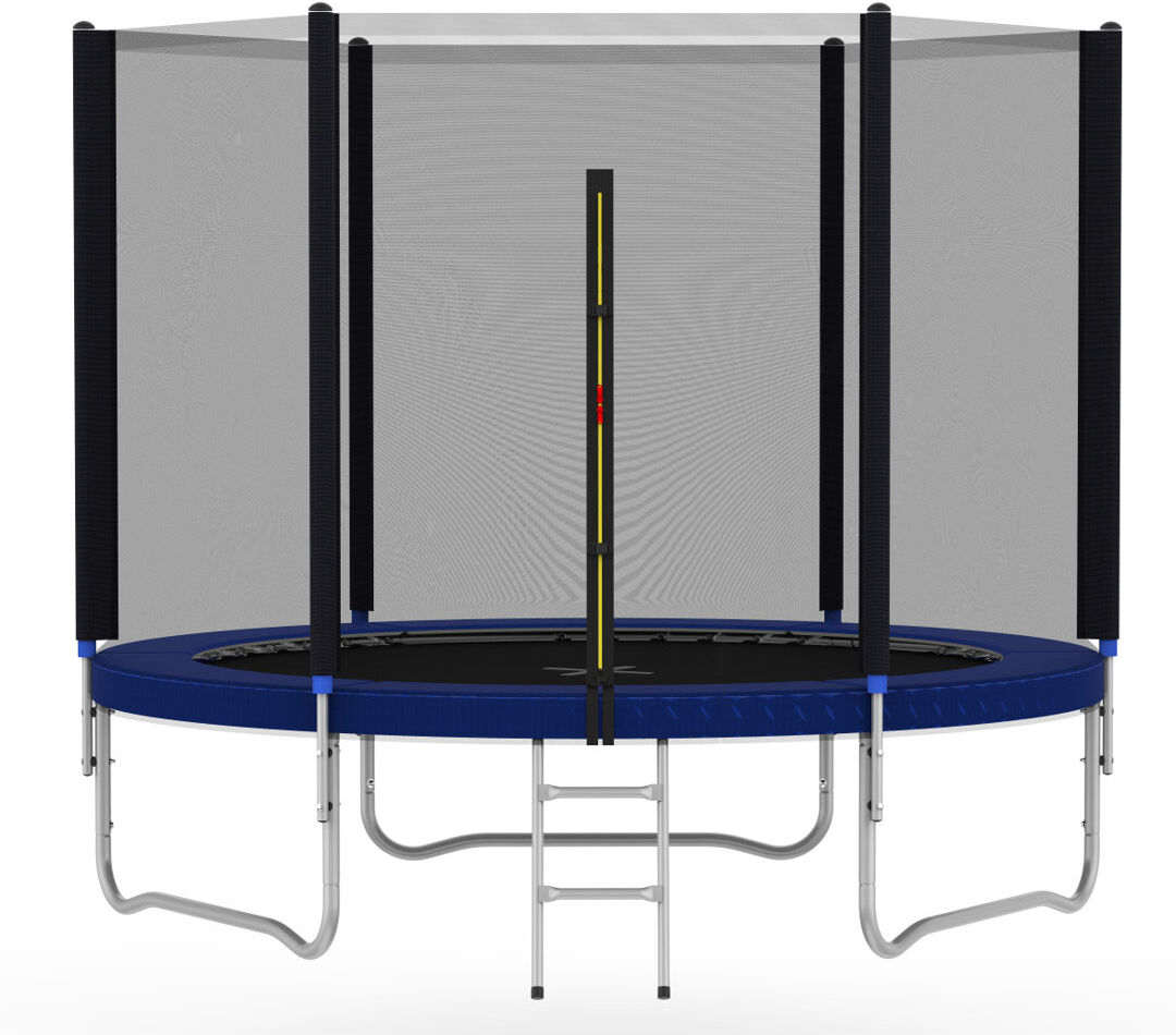 Winnie Freeport Park 8ft Round Backyard Trampoline with Safety Enclosure Blue 205cm H X 244cm W X 244cm D
