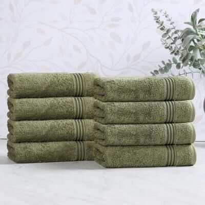 Superior Heritage Egyptian Cotton Absorbent Hand Towel Set of 8