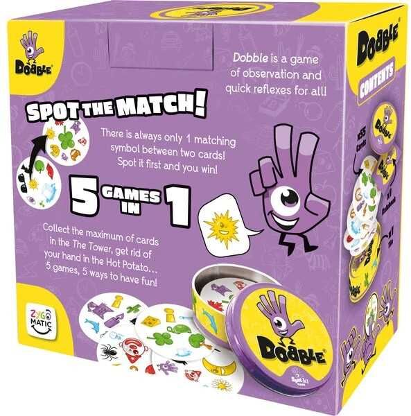 Dobble Classic, Compact Card Game for Family and Friends, Ages 6+, by Zygomatic
