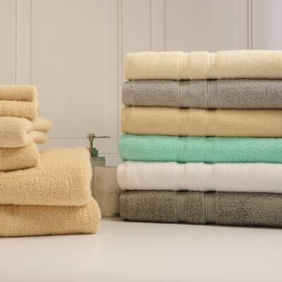 Bibb Home 6-Piece Zero Twist Cotton Towel Set