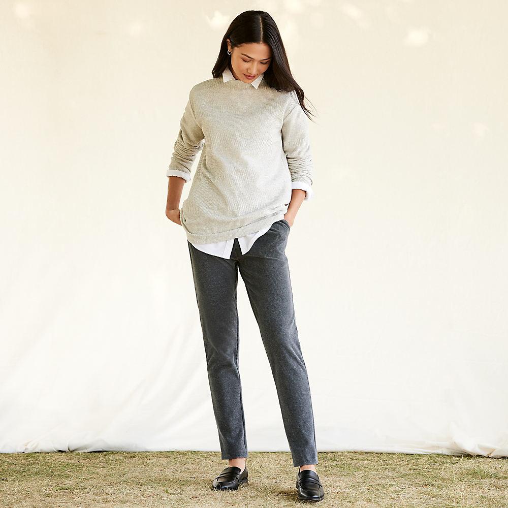 Komfort-Cordhose SPORT KNIT für Damen in Tall-Größe, Damen, size: tall, Grau, Baumwoll-Mischung, by Lands' End