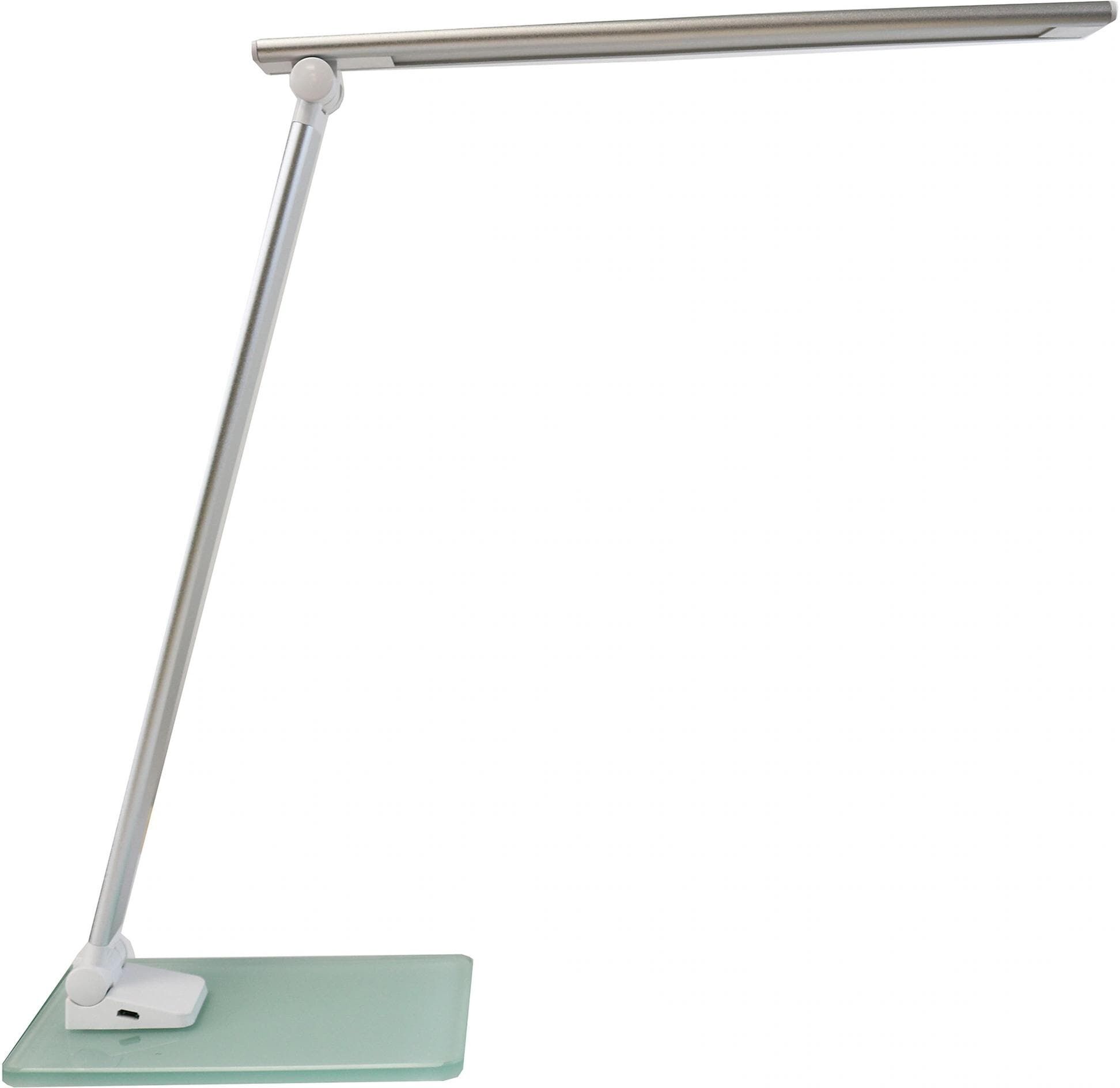 Schreibtischlampe "UNiLUX Popy 408 lm", silber, H: 35cm, 1 Stk., Leuchten, Schreibtischlampe silber H: 35cm, 1 Stk.