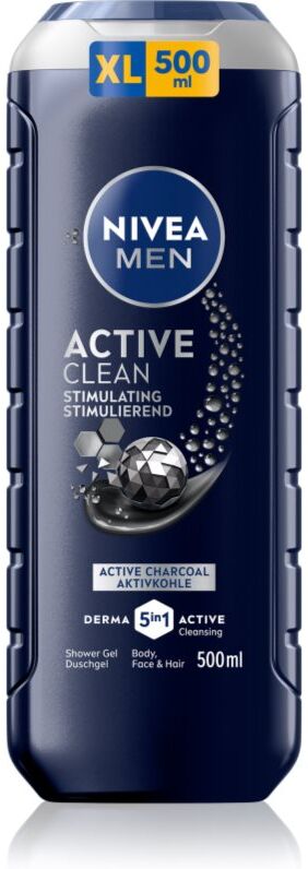 NIVEA MEN Active Clean Brusegel til mænd 500 ml