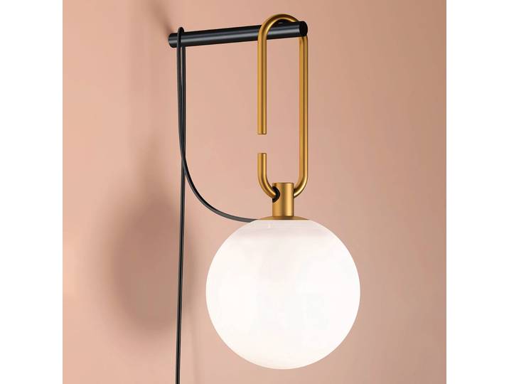Wandlampe nh Wall weiß Glas Stecker E14 - Artemide - Wohnzimmer - Design - Kugel