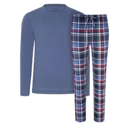 Jockey Night And Day Long Pyjama Marine/Rot Large Herren