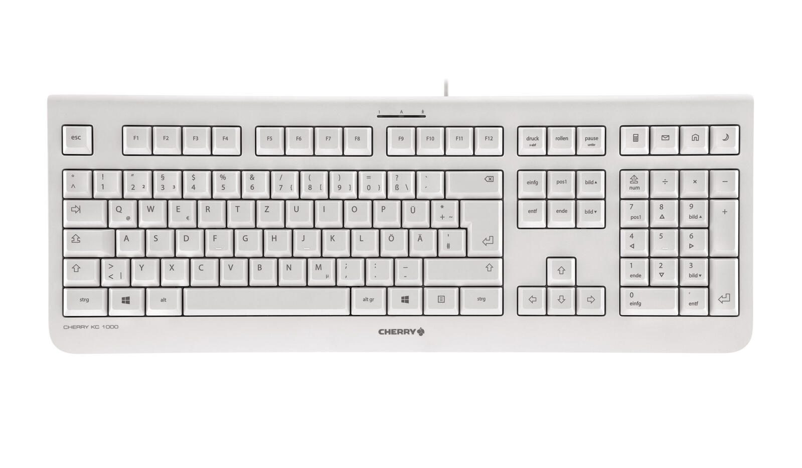 CHERRY KC 1000 kabelgebundene Tastatur - QWERTZ DE - hellgrau JK-0800DE-0