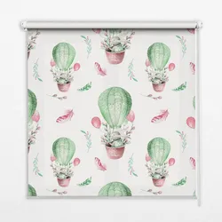INNENROLLO - Fensterrollo - Rollo - 140x140 cm - Grüne Ballons