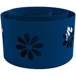 zaun|zu® Sichtschutzstreifen zaun|zu PREMIUM dekor Sonnenblume Sichtschutz Enzianblau 2,55m