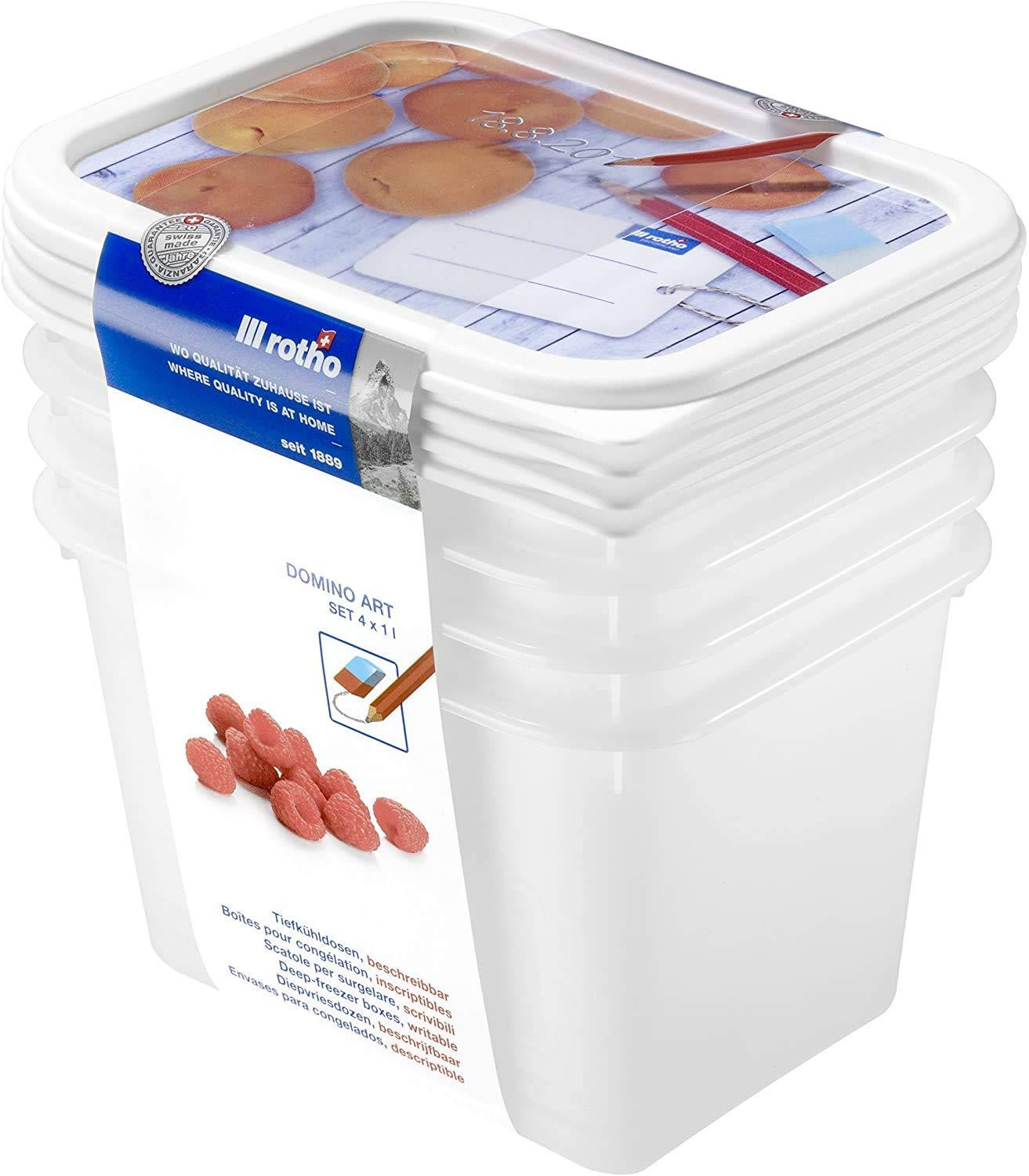 Rotho set van 4 vriesdoses