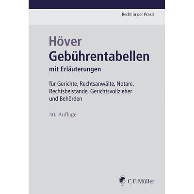 Gebührentabellen, Taschenbuch von Britta Jahnke,Albert Höver, C.F. Müller, 978-3-8114-6261-8