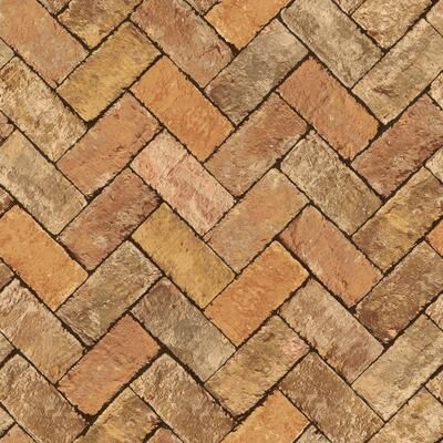 Galerie Wallcoverings Just Kitchens Herringbone Brick Design Vinyl on Non-woven Matte Wallpaper Roll